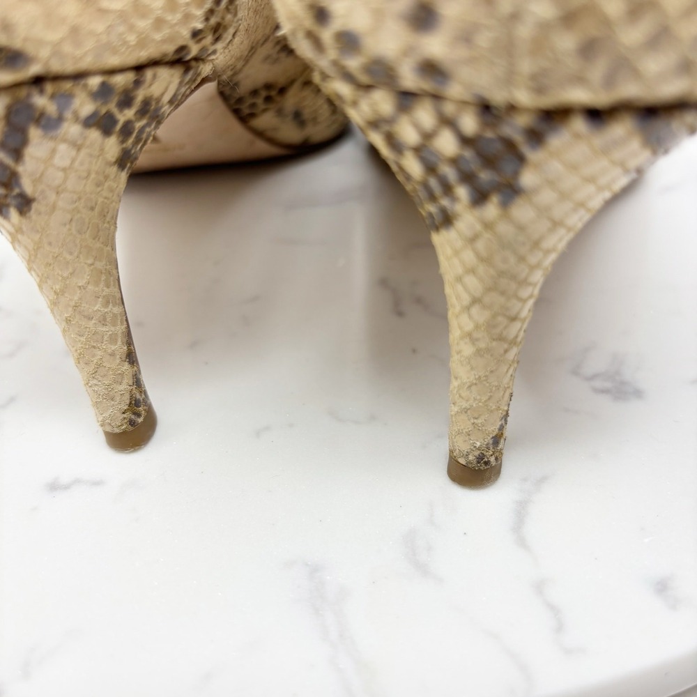 Louise et Cie Jordyna Snake Print Leather Pointed Toe Kitten Heels Shoes Size 8M - Picture 3 of 10